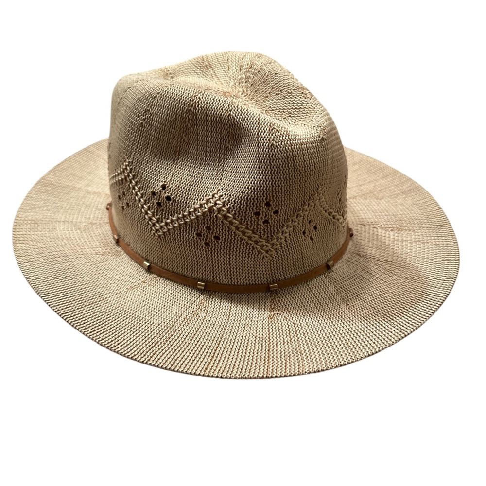 Straw Fedora Sun Hat with Leather Band – NWT